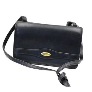 Liz Claiborne Crossbody Womens Small Strapped Black Vintage Wallet Purse Y2K